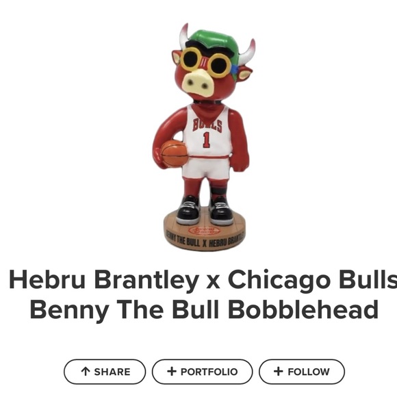 Hebru Brantley x Benny The Bull Bobblehead - Picture 1 of 6